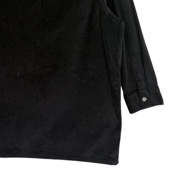 Arizona Jean Mens Long Sleeve Black Corduroy Shirt Jacket Big/Tall Size 3XLT NWT - Picture 6 of 10